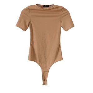 Pretty Little Thing Thong Tan Bodysuit